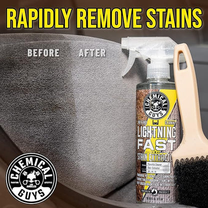 Chemical Guys SPI_191_1602 Lightning Fast Carpet and Upholstery Stain Extractor, (Fabric, Upholstery, & Carpet), Safe for Cars, Home, Office, Furniture & More, 16 fl oz, Fresh Scent (2 Pack)