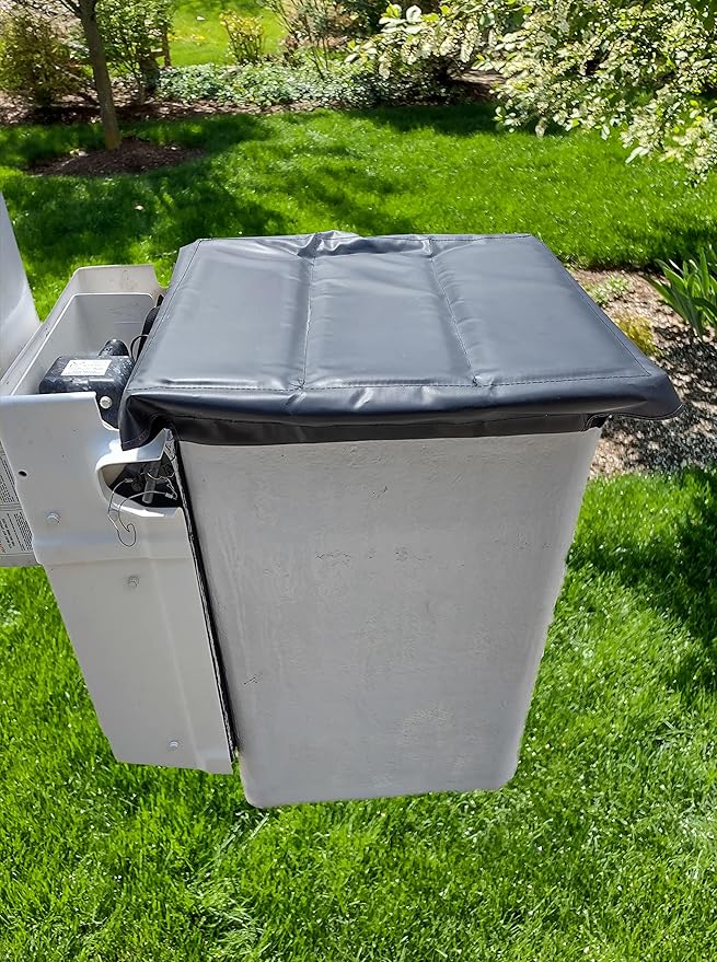Bucket Truck Parts Folding Hard Top Bucket Cover That Holds Up Even If Water Pools, Nylon Strap with Buckle for Quick Fastening, Fits 1 Man Bucket 28"x28" Edge to Edge