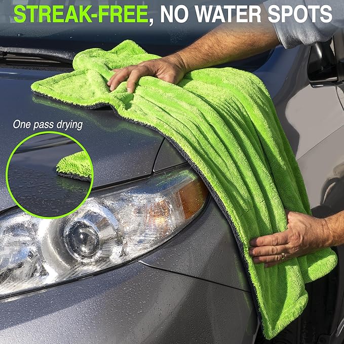 Car Care Extreme Oversized Microfiber Car Wash Drying Towel, Paint Safe, Scratch Free, and Lint Free Car Towel, 36"x24"