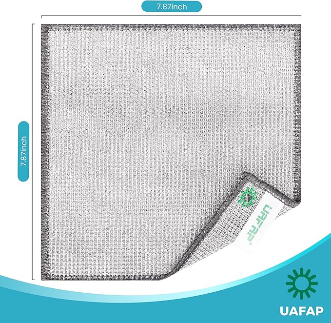 UAFAP 24 PCS Non Scratch Wire Dishcloth, Cleans Fast Without Scratching, Stands Up to Stuck-on Grime, Multi-Surface Safe, Wire Dishwashing Rag Cleaning Power for Everyday Jobs 7.87“ x 7.87”