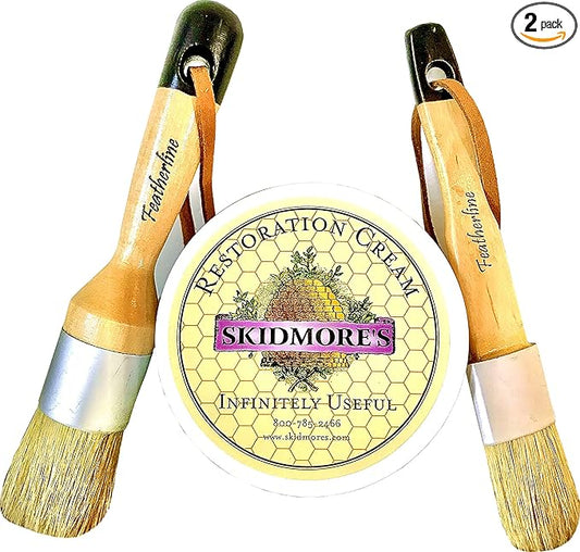 Skidmore's Restoration Cream + Featherline Applicator 2 Brush Set