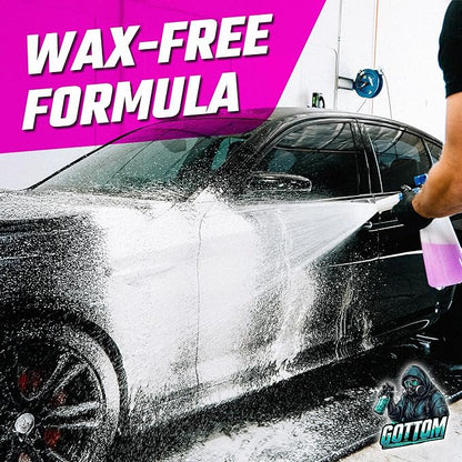 Gottom Car Wash Soap, Pink, (16 oz), Nitro Cherry Scent - High Suds Car Shampoo for Foam Cannon & Bucket Wash, pH Neutral Foam Soap, Safe for Paint & Sealants