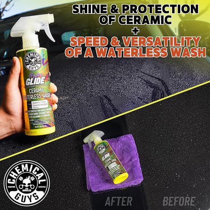Chemical Guys HydroGlide Ceramic Swift Wipe Waterless Car Wash CWS21416 - Easily Clean, Just Spray & Wipe, Safe for Cars, Trucks, Motorcycles, RVs & More, 16 fl oz