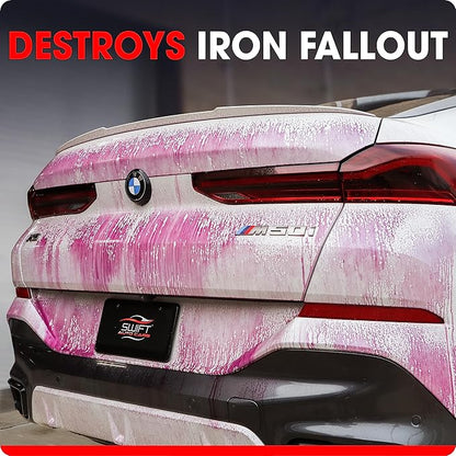 Swift Iron Remover & Wheel Cleaner (1 Gallon) – Remove Brake Dust, Iron Oxide & Stuck-On Dirt & Debris from Paint & Wheels | Effective Formula for Decon Car Wash | Preps Paint for Wax Coatings
