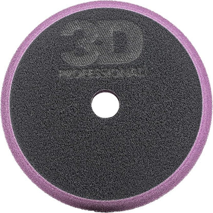 3D Dark Purple Foam Cutting Pad | Fast Compound Cuts for Removing Paint Defects | Professional Grade | Superior Finish for Automotive Painted Surfaces | Car Care Detailing | 5.5” Round