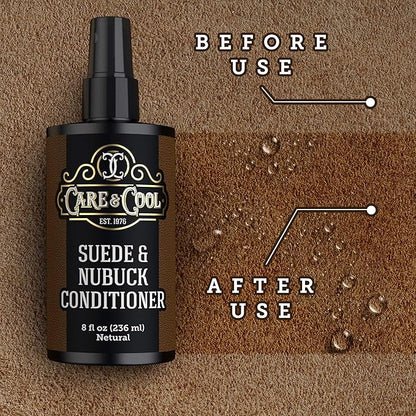 Care & Cool Suede and Nubuck Conditioner - Your Best Choice for Waterproofing and Protecting The Delicate Structure Against The Elements and Abrasive Impurities (16 Fl Oz)