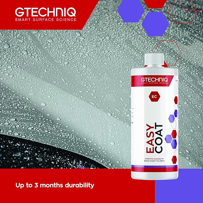 Gtechniq Easy Coat Refill for Cars, 17 fl oz | Extreme Dirt Resistance, Protects from UV, Weather and Wash Chemicals, Quick and Easy to Apply, for Paint and Glass Surfaces, Up to 3 Months Durability