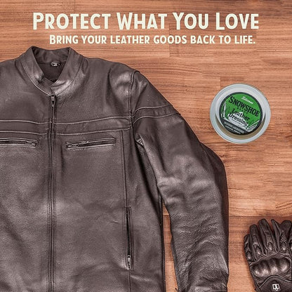 Snowshoe Leather Conditioner, Made in USA Since 1927 - Protect, Condition, Restore & Waterproof - Leather Conditioner for Furniture, Couch, Purses, Shoes, Boots, Gloves, Saddles (8 oz)
