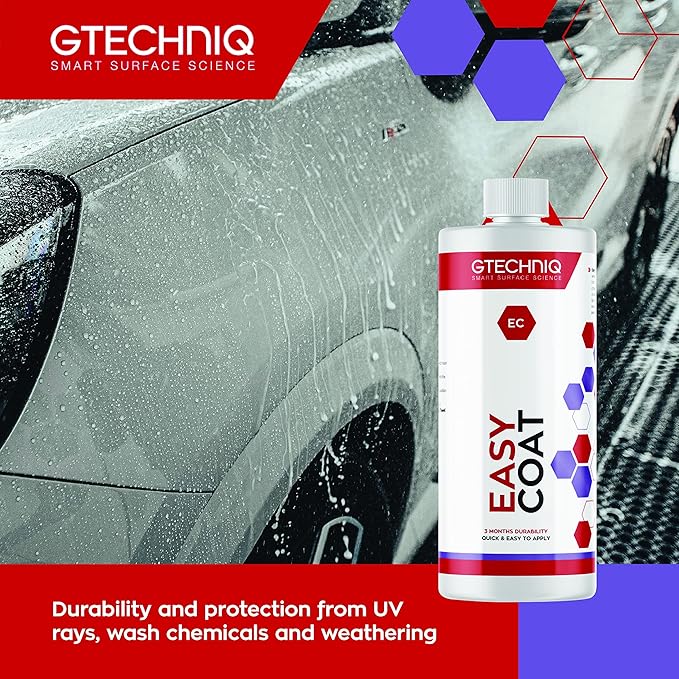 Gtechniq Easy Coat Refill for Cars, 17 fl oz | Extreme Dirt Resistance, Protects from UV, Weather and Wash Chemicals, Quick and Easy to Apply, for Paint and Glass Surfaces, Up to 3 Months Durability