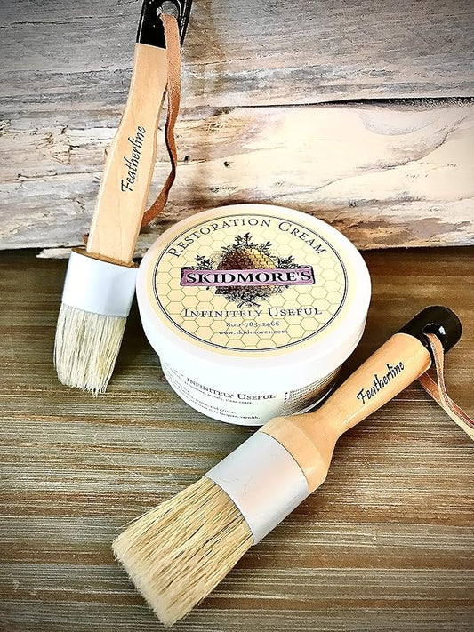 Skidmore's Restoration Cream + Featherline Applicator 2 Brush Set